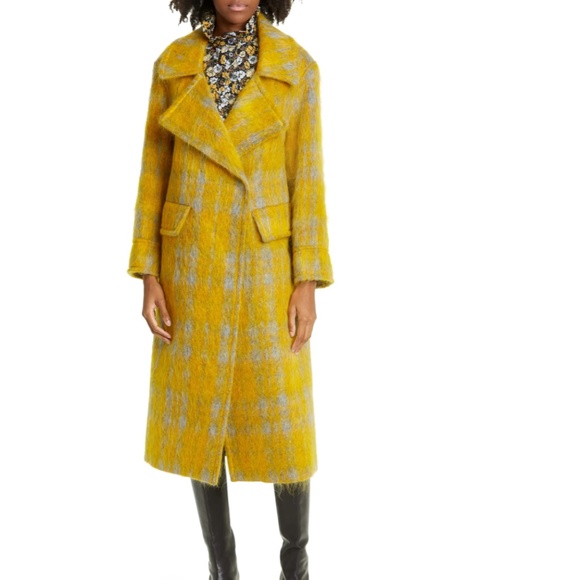 Smythe Jackets & Coats New 295 Smythe Mohair Blend Longline Blanket